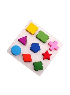 LW Kids Geometric Wooden Puzzle Preschool Educational Toys Sorting Math Montessori Gift  - Image 2