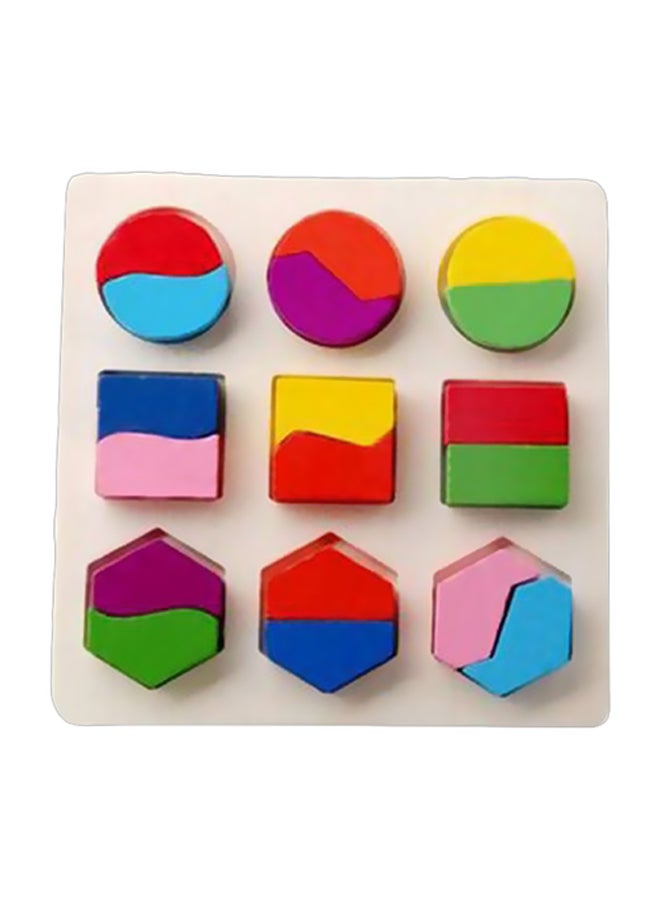 LW Wooden Geometry Building Blocks Puzzle - B - Image 1