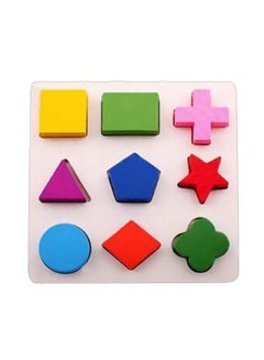 LW Kids Geometric Wooden Puzzle Preschool Educational Toys Sorting Math Montessori Gift  - Image 1