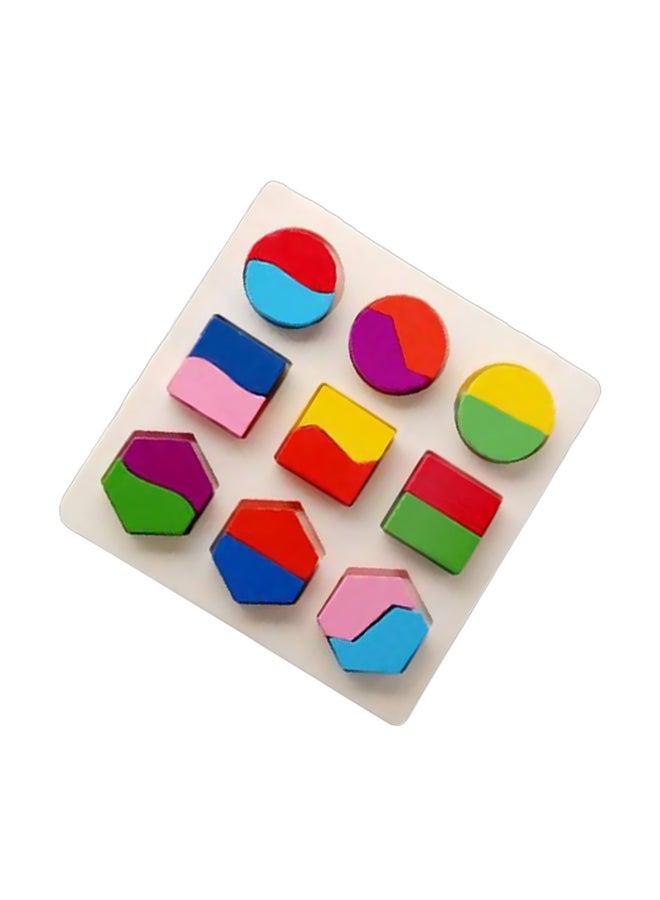 LW Wooden Geometry Building Blocks Puzzle - B - Image 2