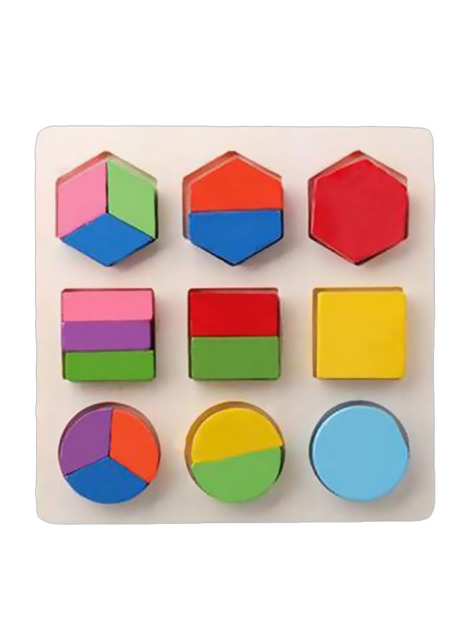 LW Wooden Geometry Building Blocks Puzzle - C - Image 1