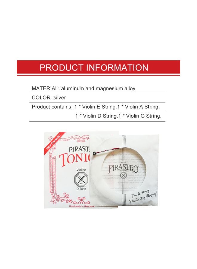4-Piece Violin Strings For 4/4-3/4 Violin