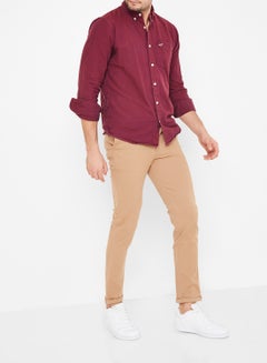 STATE 8 Slim Fit Folded Hem Chinos Beige  - Image 2