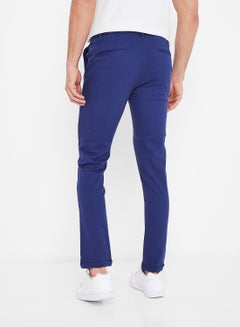 STATE 8 Slim Fit Folded Hem Chinos Navy  - Image 3