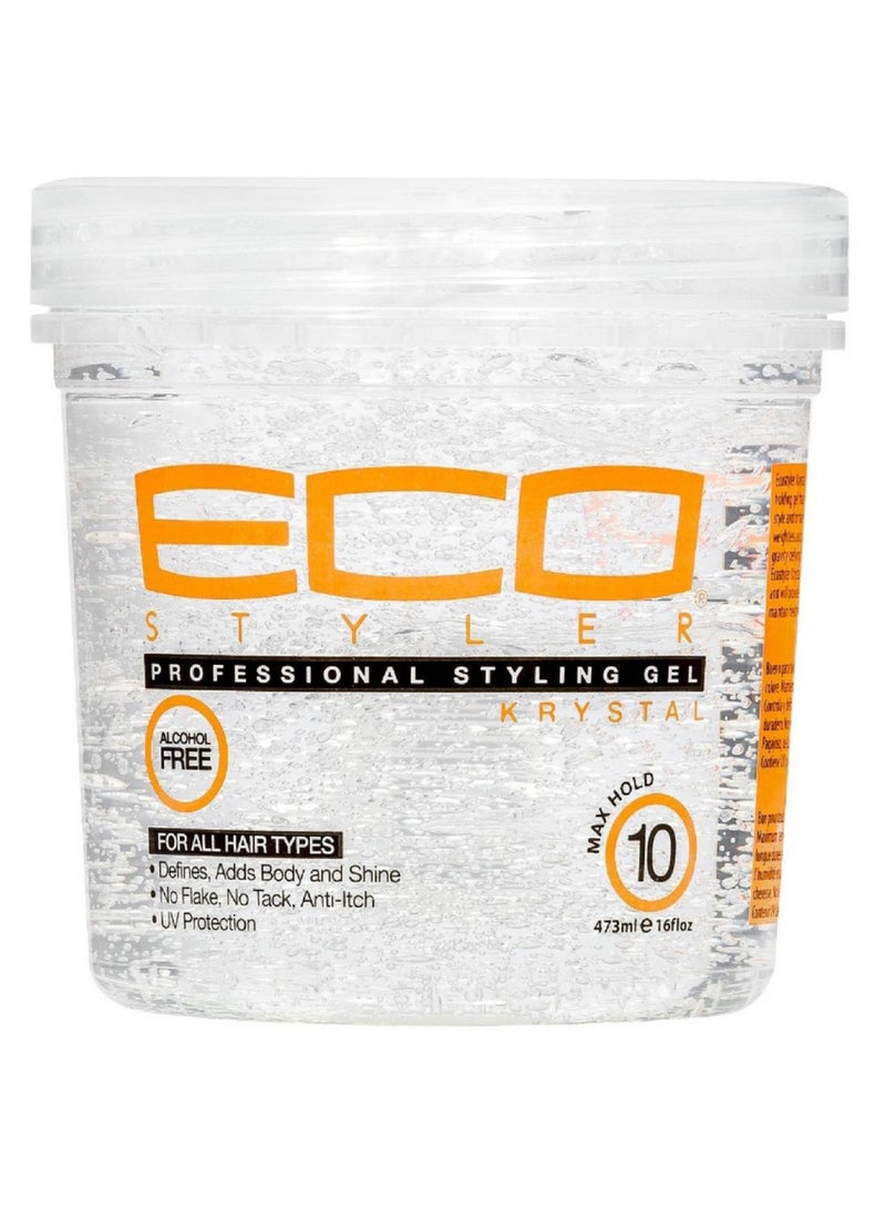 ECO Krystal Professional Styling Hair Gel Clear