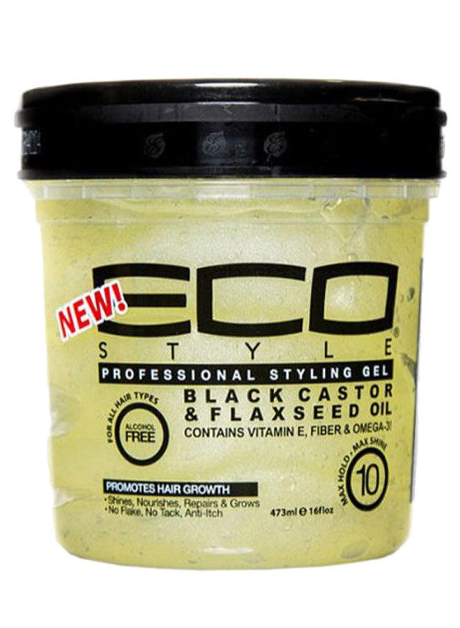 ECO Black Castor Oil And Flaxseed Professional Styling Hair Gel Clear