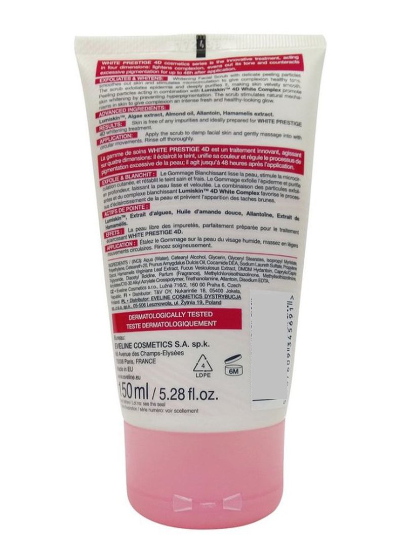 Eveline 4D Prestige Whitening Facial Scrub 150ml - Image 2