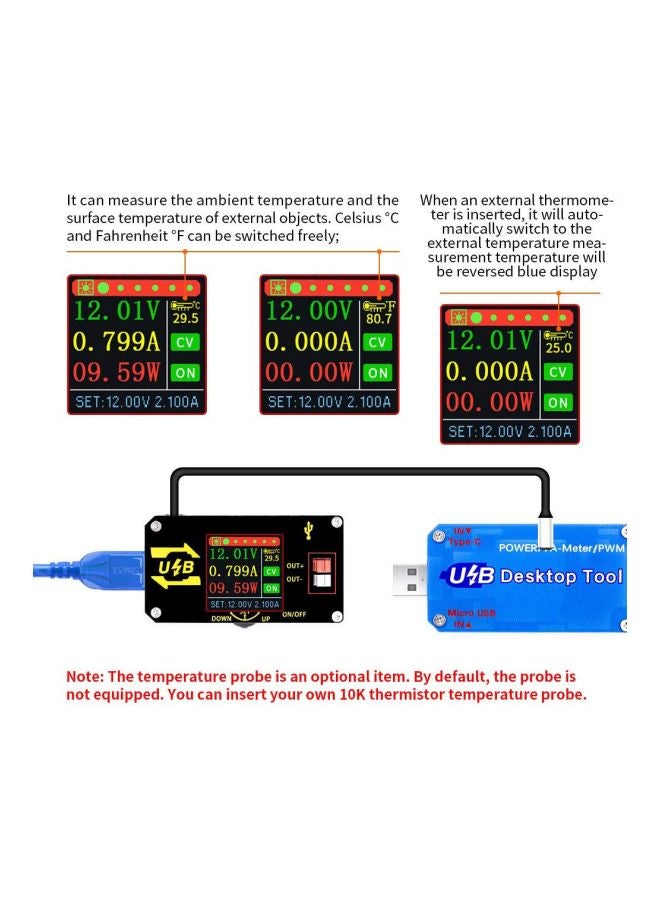 وحدة عرض الجهد والتيار بمنفذ USB متعدد الألوان - Image 3