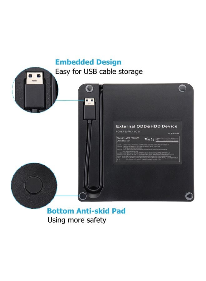 Portable USB DVD Drive Black  - Image 2
