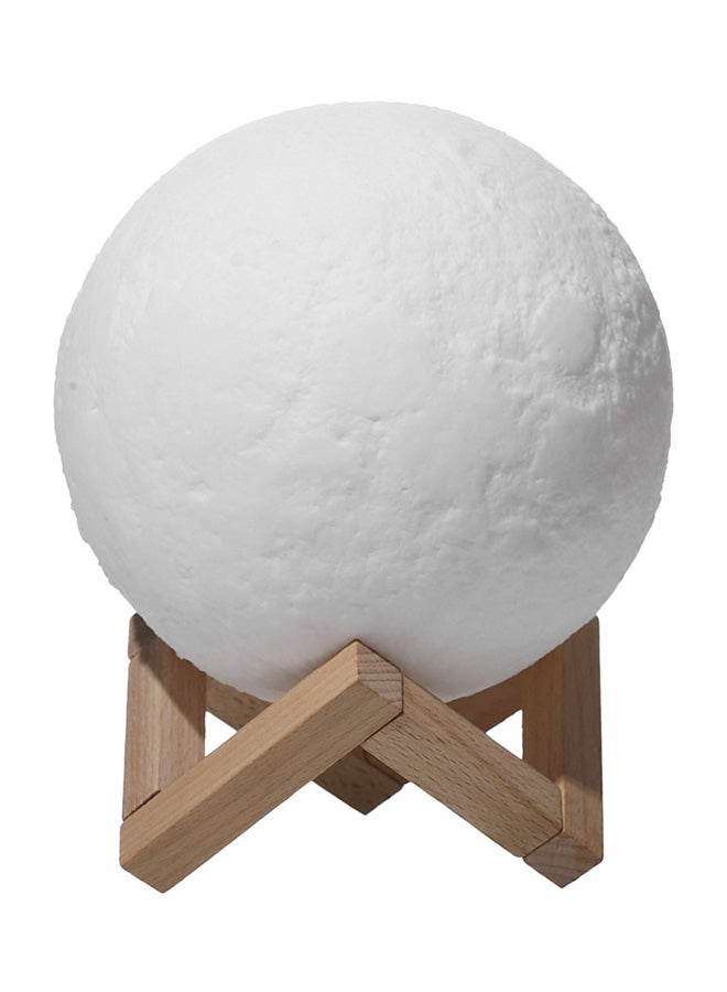 3D Printed USB Rechargeable Moon Lamp With Touch Control White 5.9inch - Image 1