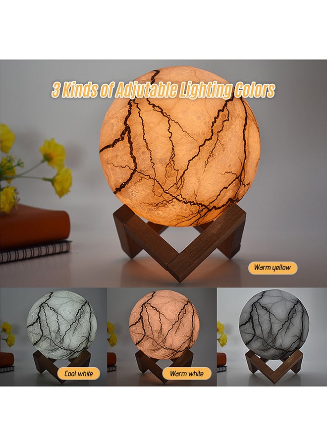 3D Printed USB Rechargeable Moon Lamp With Touch Control Multicolour 5.9inch - Image 4