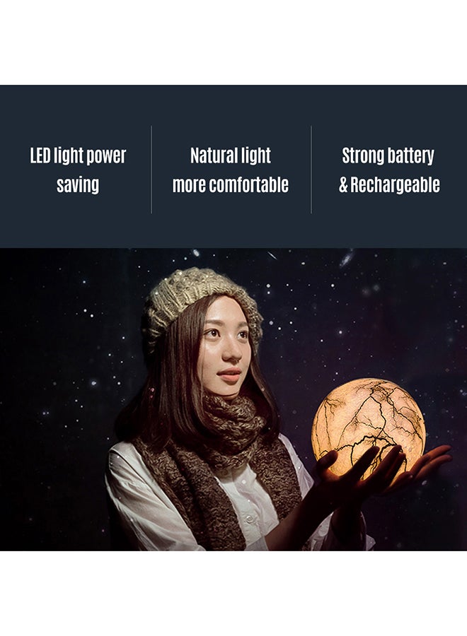 3D Printed USB Rechargeable Moon Lamp With Touch Control Multicolour 5.9inch - Image 5