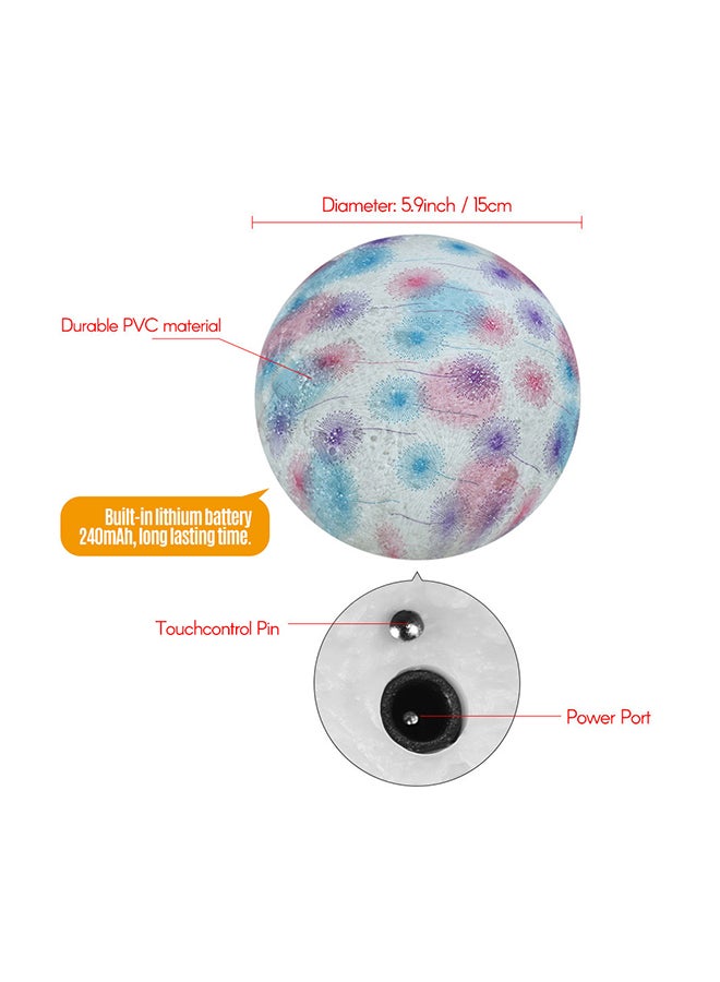3D Printed USB Rechargeable Moon Lamp With Touch Control Multicolour 5.9inch - Image 3
