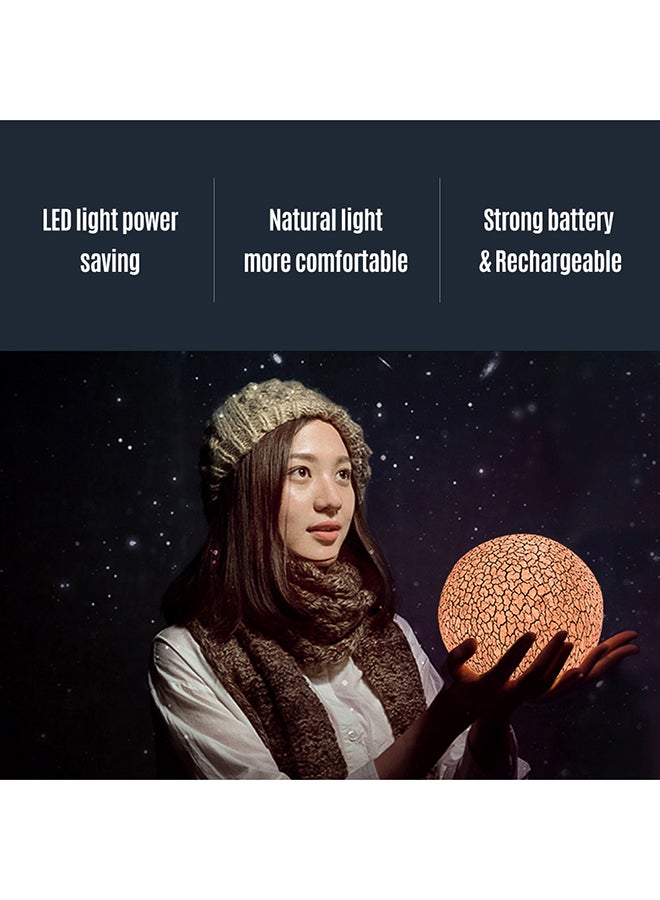 3D Printed USB Rechargeable Moon Lamp With Touch Control Multicolour 5.9inch - Image 5