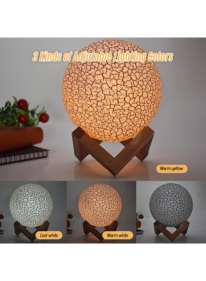 3D Printed USB Rechargeable Moon Lamp With Touch Control Multicolour 5.9inch - Image 4