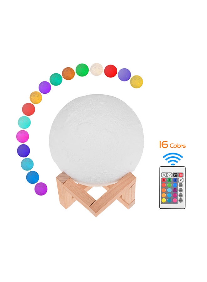 3D Printed USB Rechargeable Moon Lamp With Touch Control Multicolour 5.9inch - Image 2
