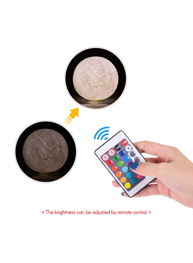 3D Printed USB Rechargeable Moon Lamp With Touch Control Multicolour 5.9inch - Image 3