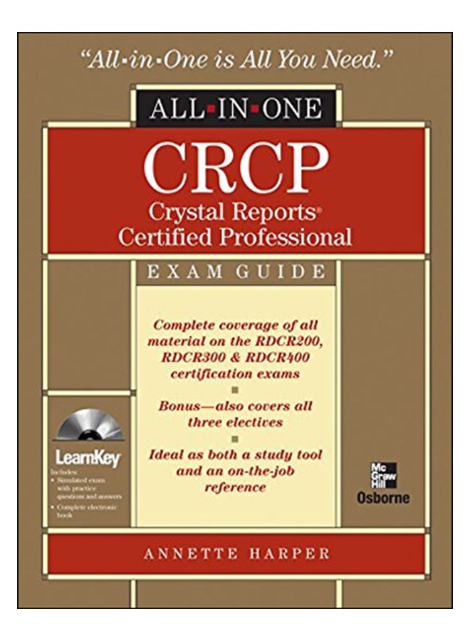 CRC Crystal Reports Certified Professional Hardcover English by Annette Harper - 38412 