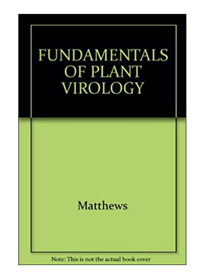 Fundamentals Of Plant Virology Hardcover English by R E F Matthews 