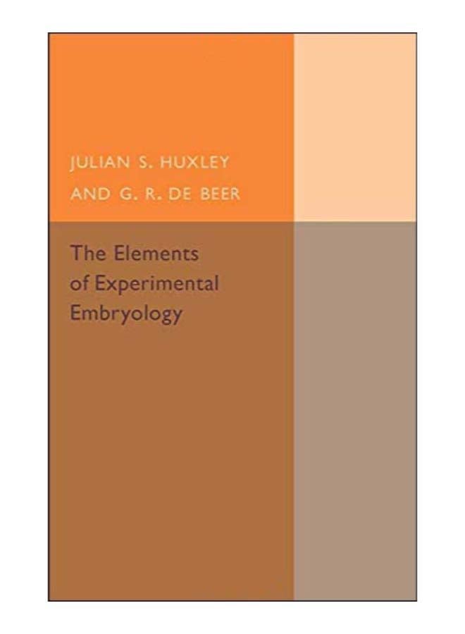 The Elements Of Experimental Embryology paperback english - 9-Apr-15 