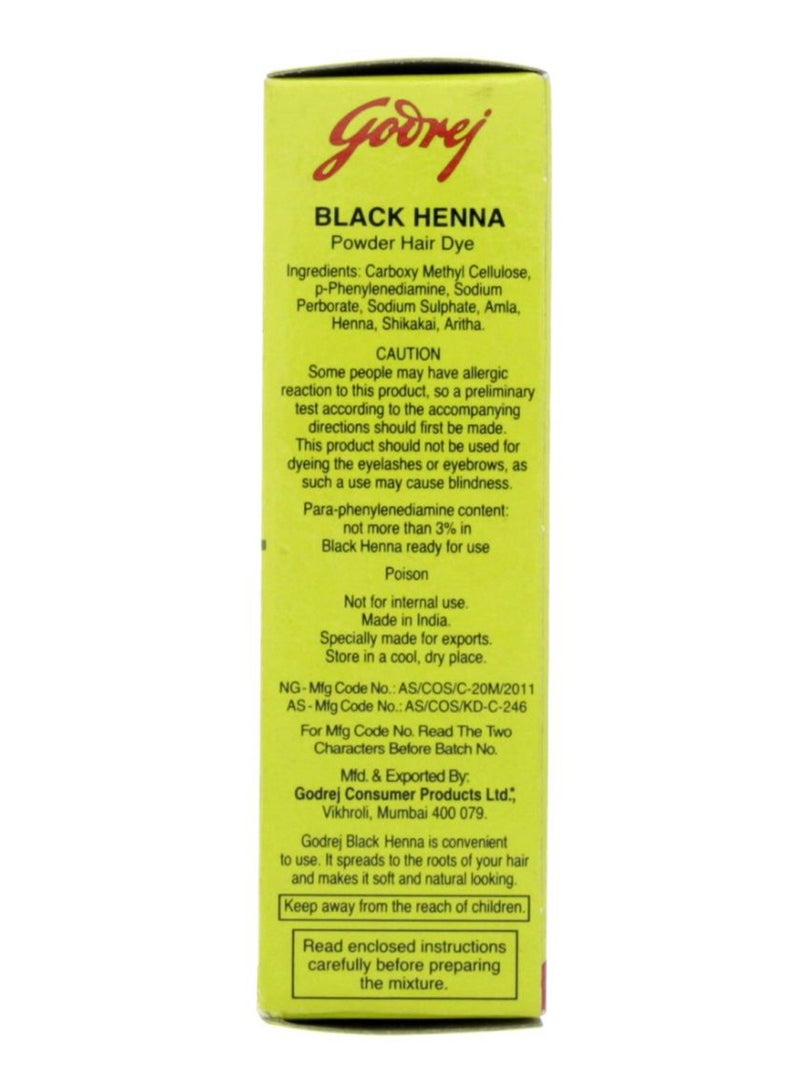 Godrej Pack Of 5 Hair Dye Henna Powder Black 5 x 15grams  - Image 2