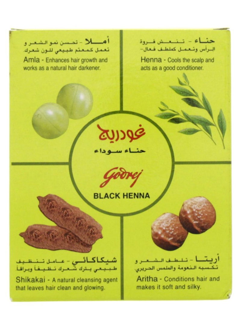 Godrej Pack Of 5 Hair Dye Henna Powder Black 5 x 15grams  - Image 3