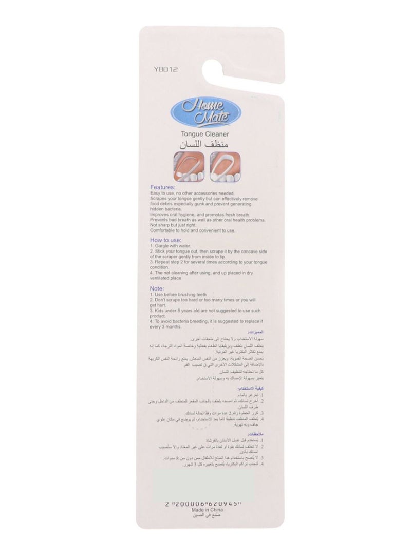 Home Mate Tongue Cleaner Orange/White - Image 2