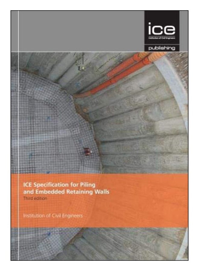 ICE Specification For Piling And Embedded Retaining Walls hardcover english - 20-Dec-16 