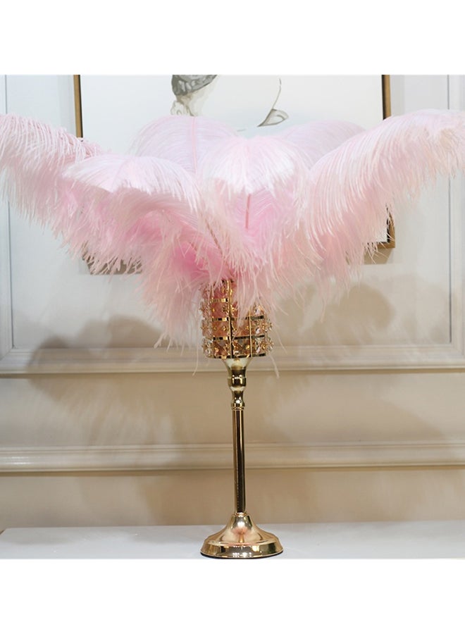 Sharpdo Crystal Pattern Decorative Candle Holder Gold/Clear 30 x 11.5cm - Image 2