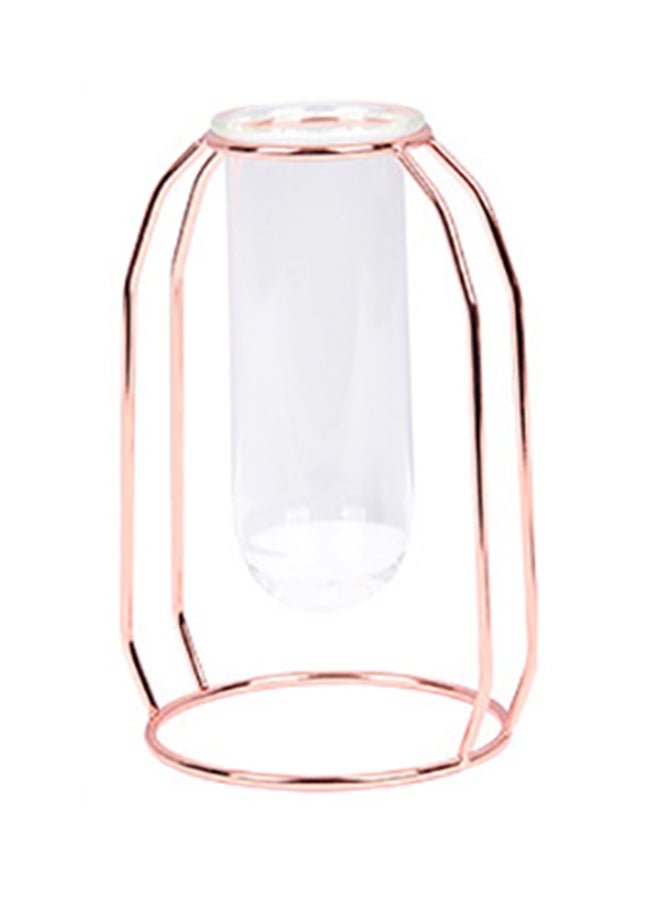 شاربدو مزهرية معلقة لتنسيق الأزهار بتصميم بسيط ذهبي/ أبيض - Image 1