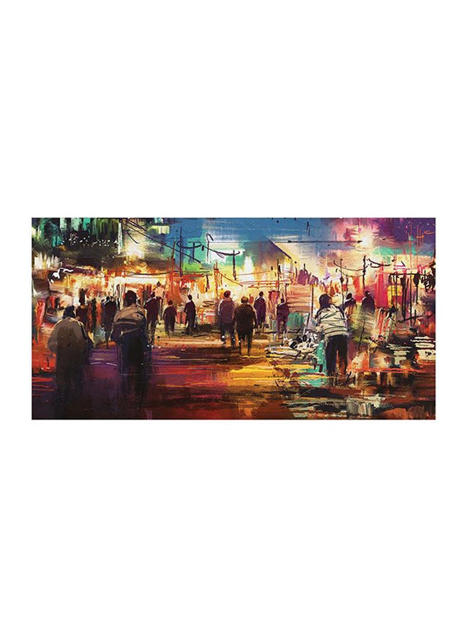 Sasb Frameless Decorative Wall Painting Multicolour 30x15centimeter - Image 1