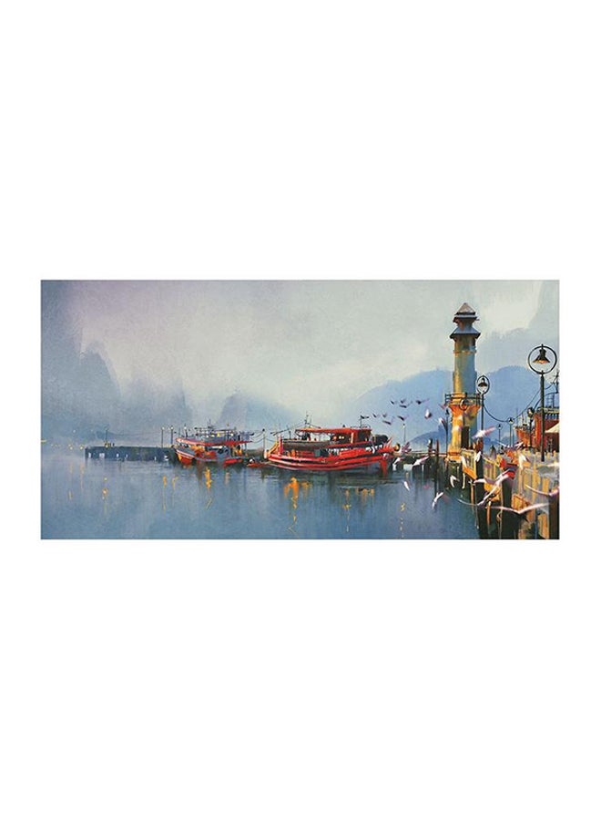 Sasb Frameless Decorative Wall Painting Multicolour 30x15cm - Image 1