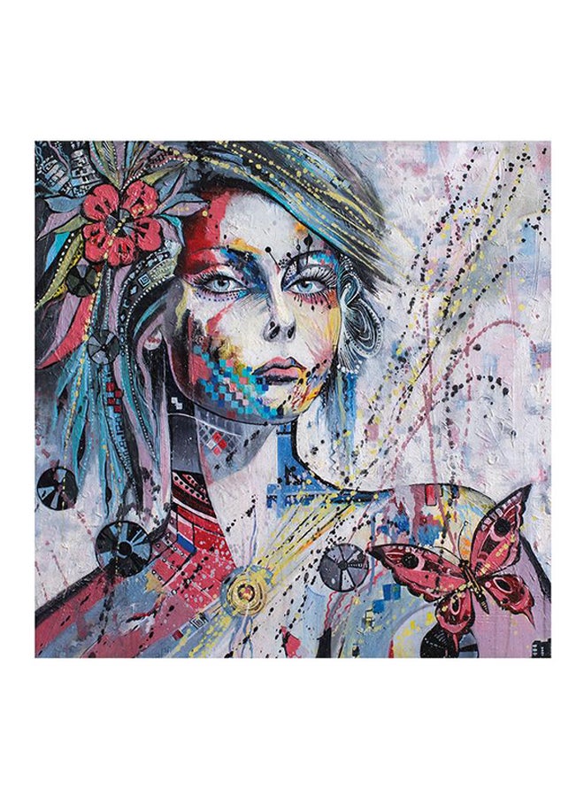 Sasb Frameless Decorative Wall Painting Multicolour 20x20cm - Image 1