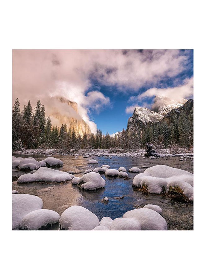 Sasb Frameless Decorative Wall Painting Multicolour 20x20cm - Image 1