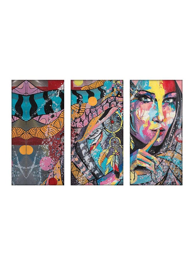 ساسب لوحة جدارية للزينة بدون إطار مكونة من 3 قطع متعدد الألوان 120x80Ø³Ù†ØªÙŠÙ…ØªØ± - Image 1