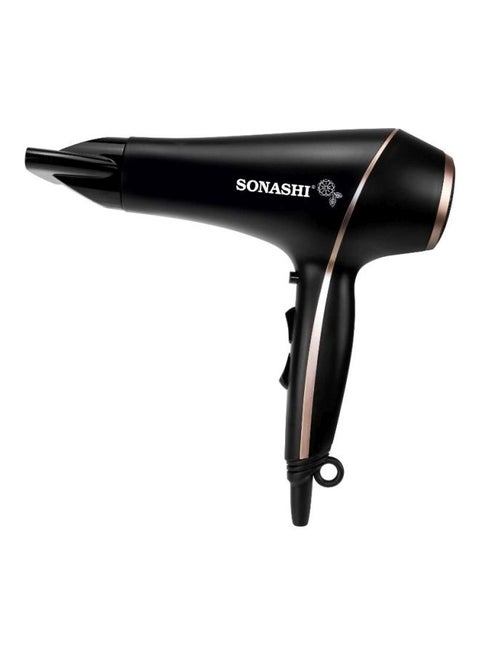 HighSpeed Hair Dryer  2000W Power And Cool Shot Function  DC Motor  3 Heat And 2 Speed Settings With Lightweight Body  Hair Dryer for BeginnersProfessionals  Hair Tool  SHD-5004 Black/ Gold 9.8 x 27.2 x 24.4cm