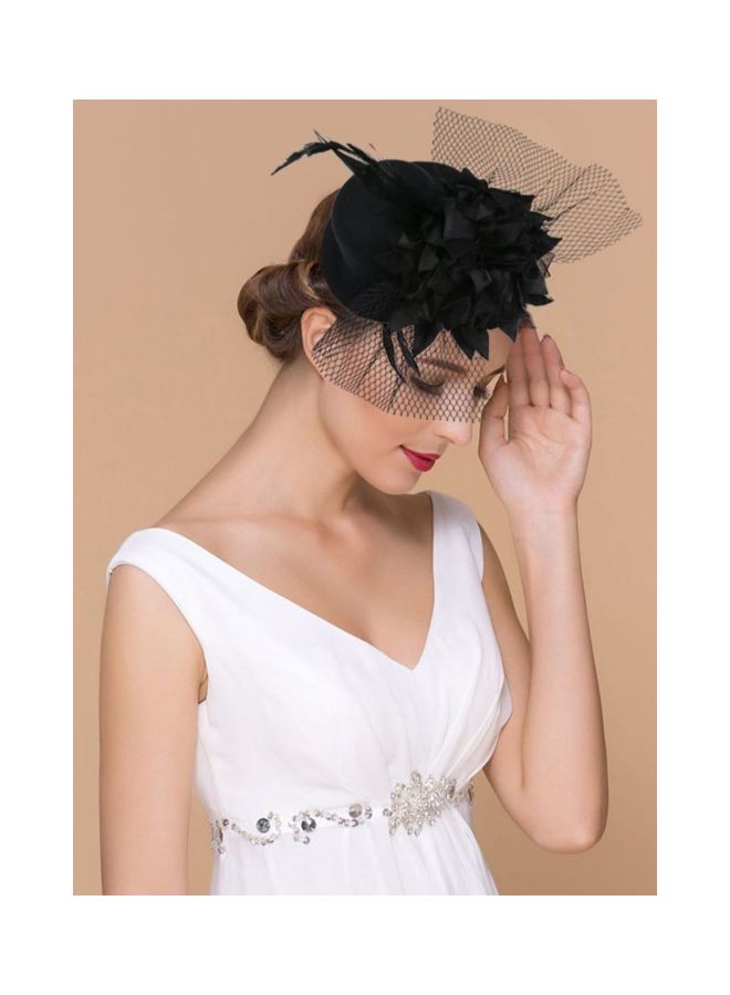 Tinksky Mini Flower Decor Hair Clip Black - Image 2