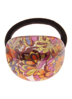 Oval Ponytail Holder Splash Garden Purple/Yellow