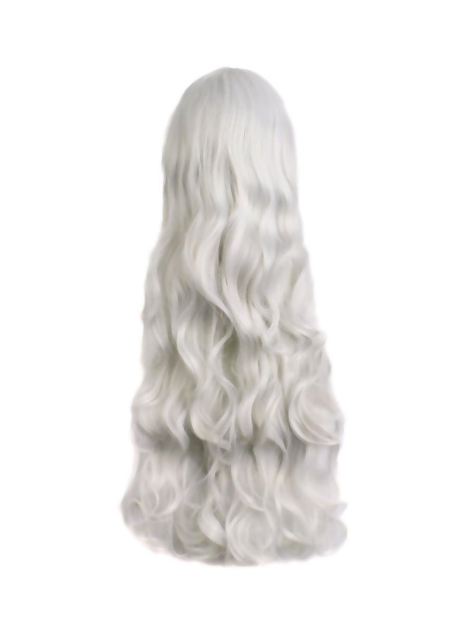 MapofBeauty Wavy Hair Wig White 31inch - Image 2