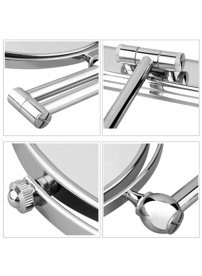 GURUN - Double Sided Makeup Mirror Silver - Image 1