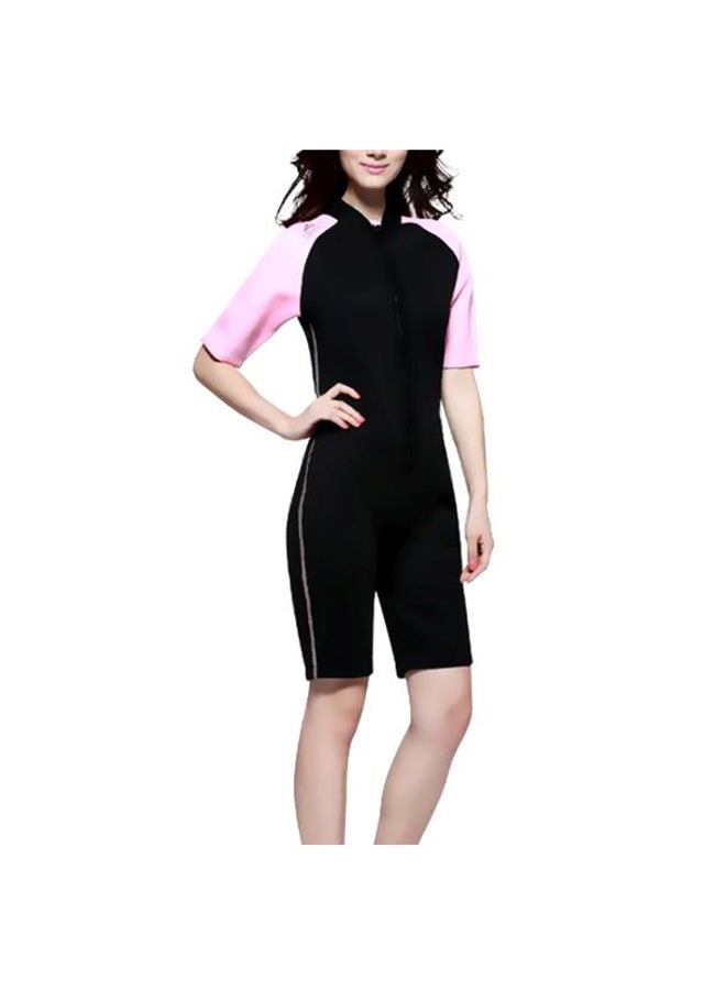 سبارت بدلة رياضية بأكمام قصيرة. أسود/وردي - Image 1