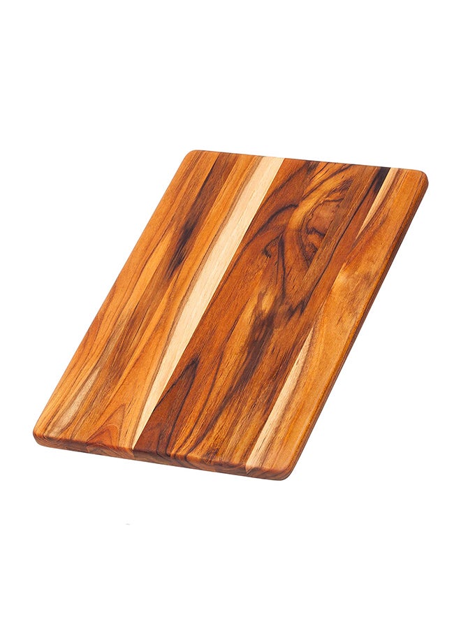 Teakhaus Rectangle Chopping And Serving Cutting Board Beige/Brown 13.75 x 9.5 x 0.55inch  - Image 1