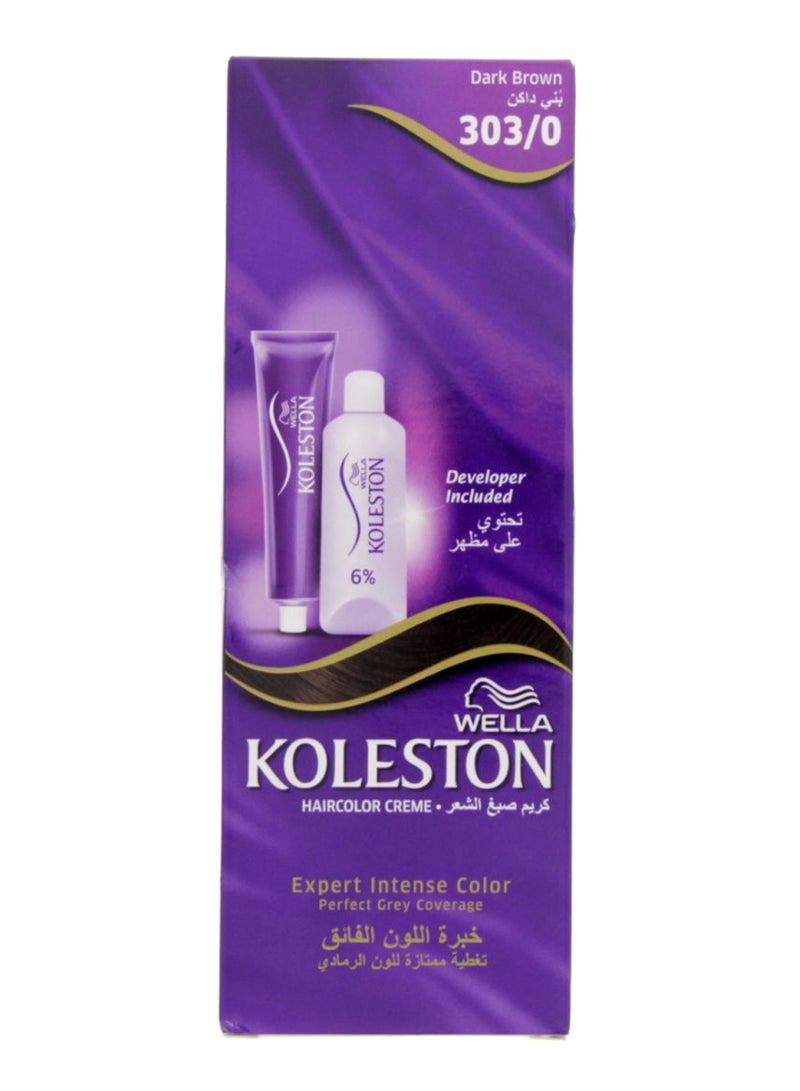 ويلا كريم صبغ الشعر، خبرة اللون الفائق مع مطهر 303/0 بني داكن 50ملليلتر - Image 1