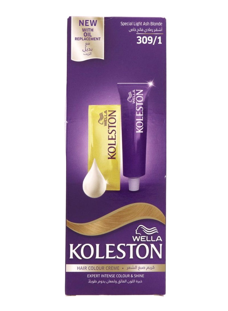WELLA Oil Replacement Permanent Hair Colour Cream 309/1 Special Light Ash Blonde 50ml - Image 1