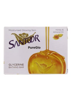 Santoor Honey And Almond Oil Pure Glow Glycerin Bathing Soap 125grams  - Image 1