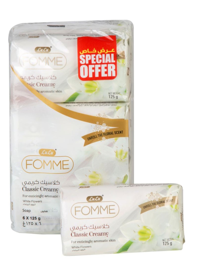 LuLu Pack of 6 Fomme Classic Creamy Soap 6 x 125grams 