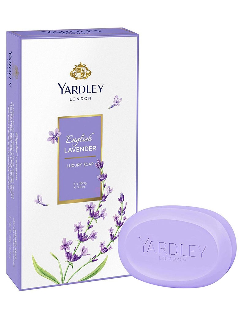ياردلي حزمة من صابون فاخر برائحة اللافندر الإنجليزي من 3 قطع 3 x 150جرام
