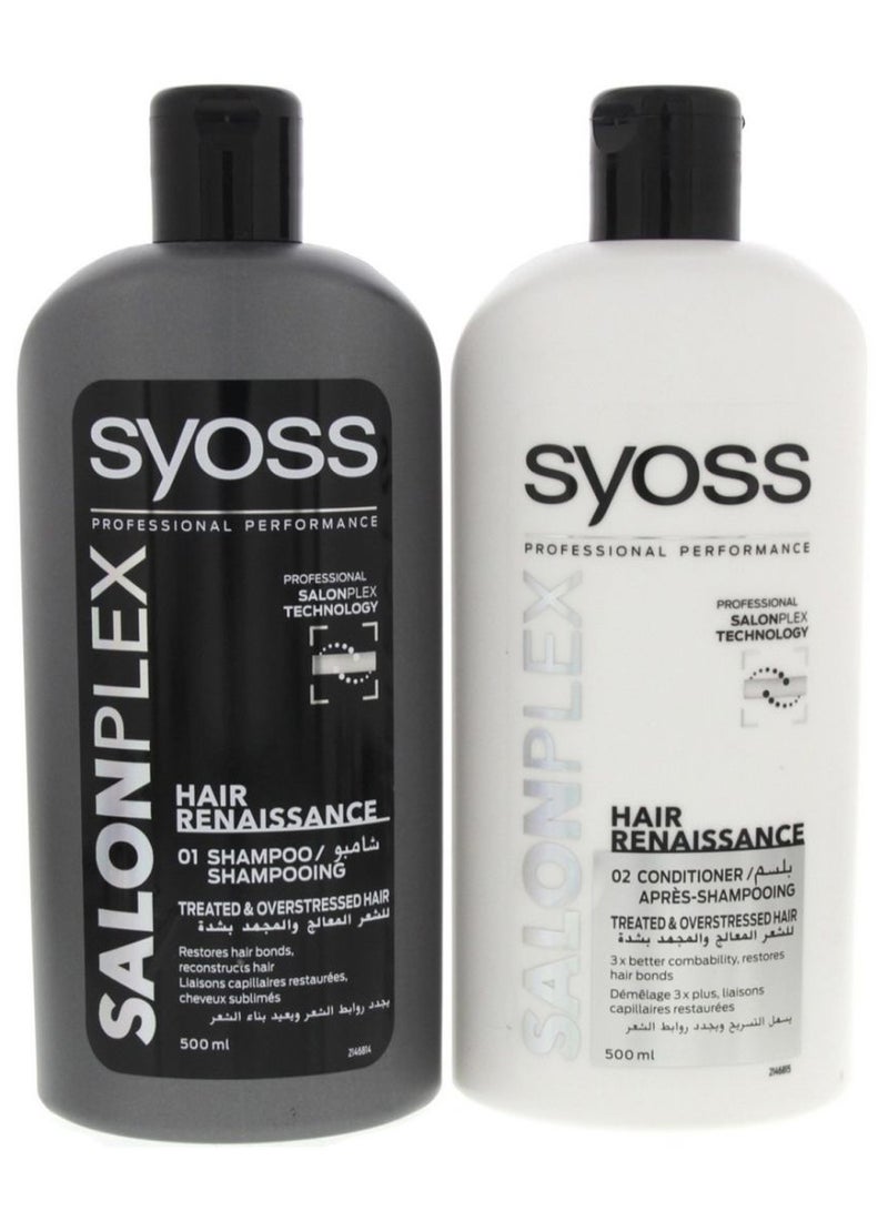SYOSS - Pack Of 2 Salon Plex Shampoo And Conditioner 2 x 500ml - Image 1