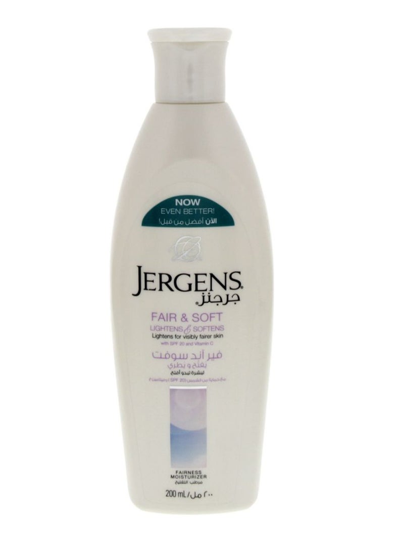 Jergens - Fair And Soft Moiturizing Body Lotion 200ml - Image 1