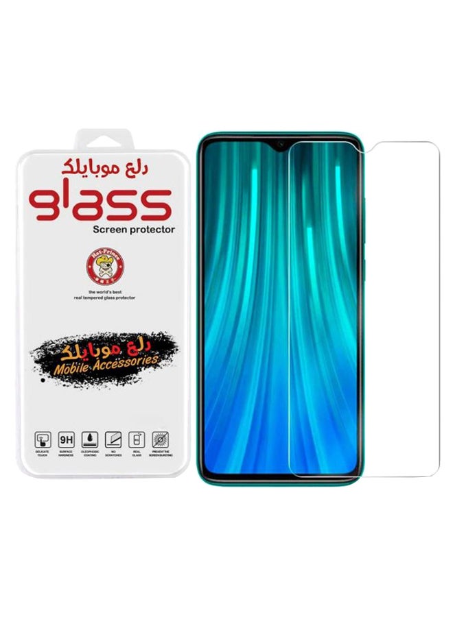 لاصقة حماية للشاشة من الزجاج المقوى لهاتف شاومي ريدمي نوت 8 برو شفاف